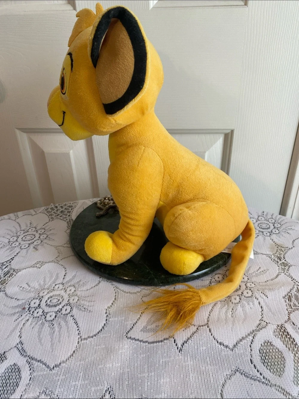 Disney Yellow Simba Plush Lion Cub with Pink Nose Cuddle and Play Time